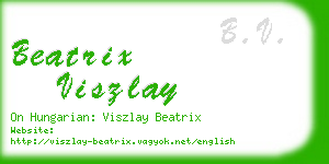 beatrix viszlay business card